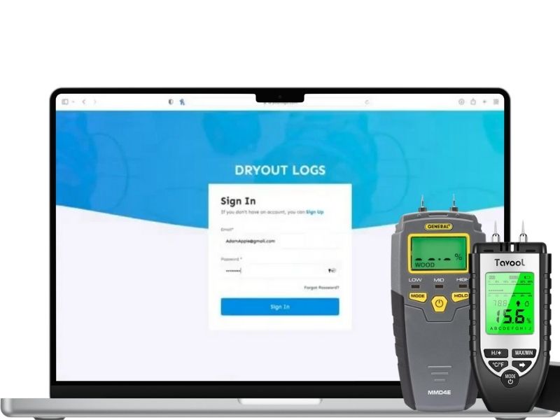 Water Damage Restoration App - Dry Out Log